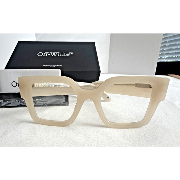 Off-White Eyeglasses OERJ07R STYLE 7R 6100 Havana 50 21 145 NEW BEIGE main image 7